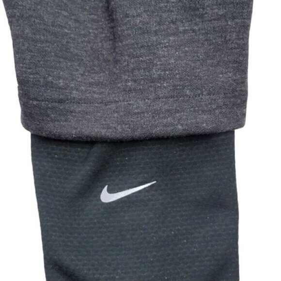Nike Running Jacket Women Size S Black and Gray Snap Front Zip Pockets Thumbhole - Picture 5 of 14